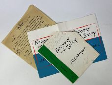 FRANNY AND ZOOEY - Original Dustwrapper Artwork - INSCRIBED BY THE AUTHOR.