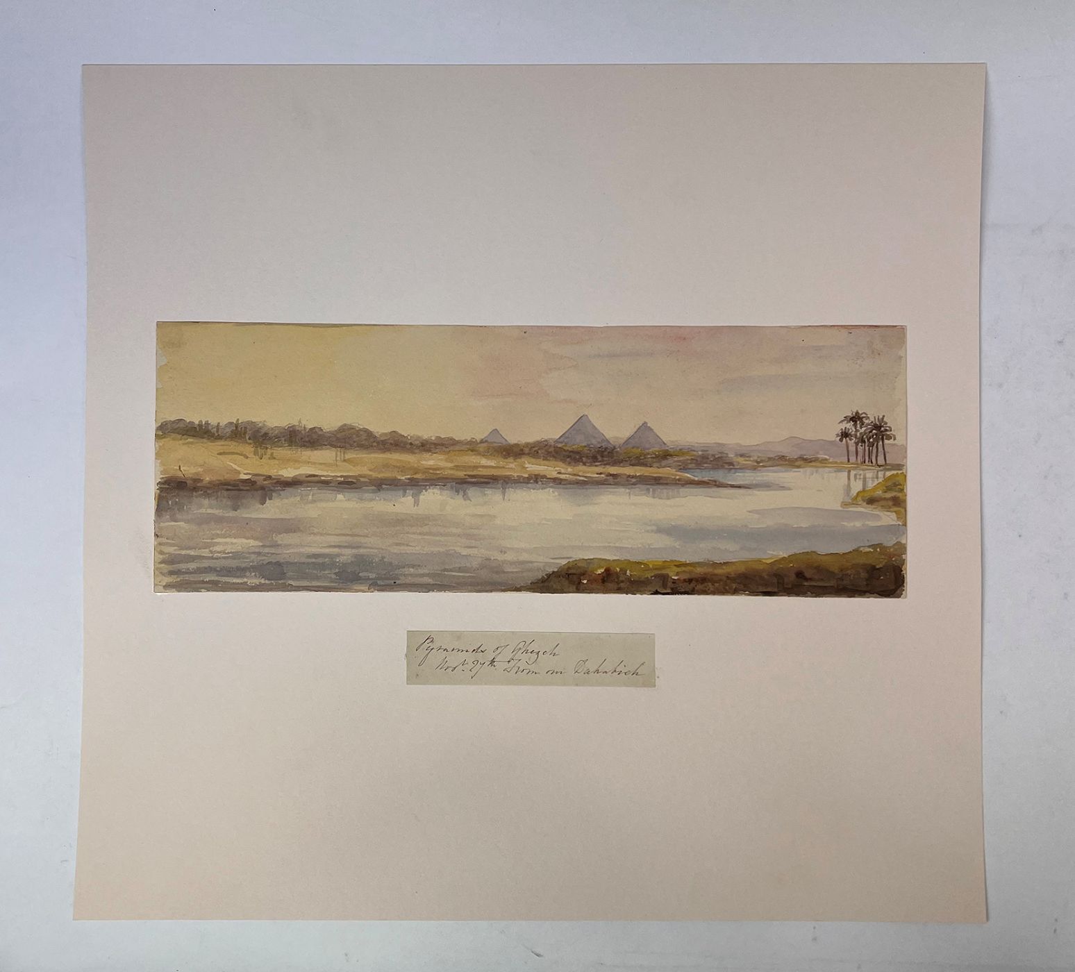 A FINE COLLECTION OF TWENTY-SEVEN EARLY WATERCOLOUR VIEWS OF THE NILE, PRODUCED DURING A WINTER CRUISE IN 1864-65, DEPICTING THE ANCIENT SITES AND LANDSCAPES OF UPPER EGYPT, NUBIA, AND THE SECOND CATARACT -  image 5