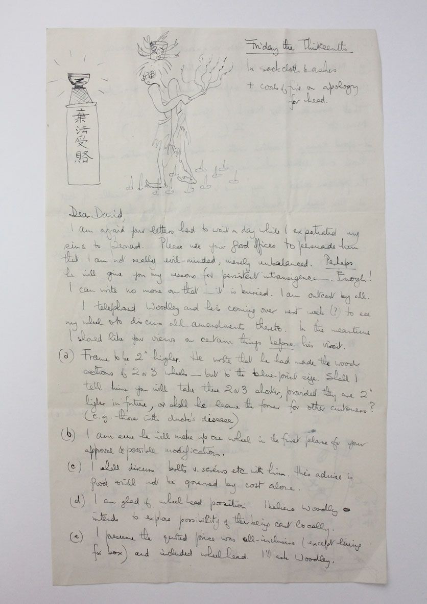 AN ARCHIVE OF AUTOGRAPH, TYPED AND ILLUSTRATED LETTERS BETWEEN DAVID LEACH AND SAM HAILE -  image 2