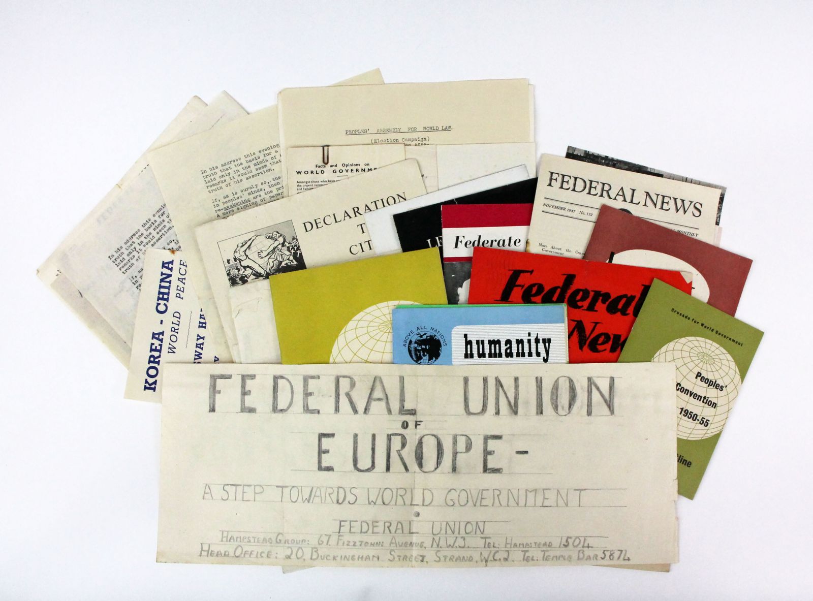 COLLECTION OF POST-WAR FEDERALIST BOOKLETS AND PROPAGANDA MATERIALS -  image 1