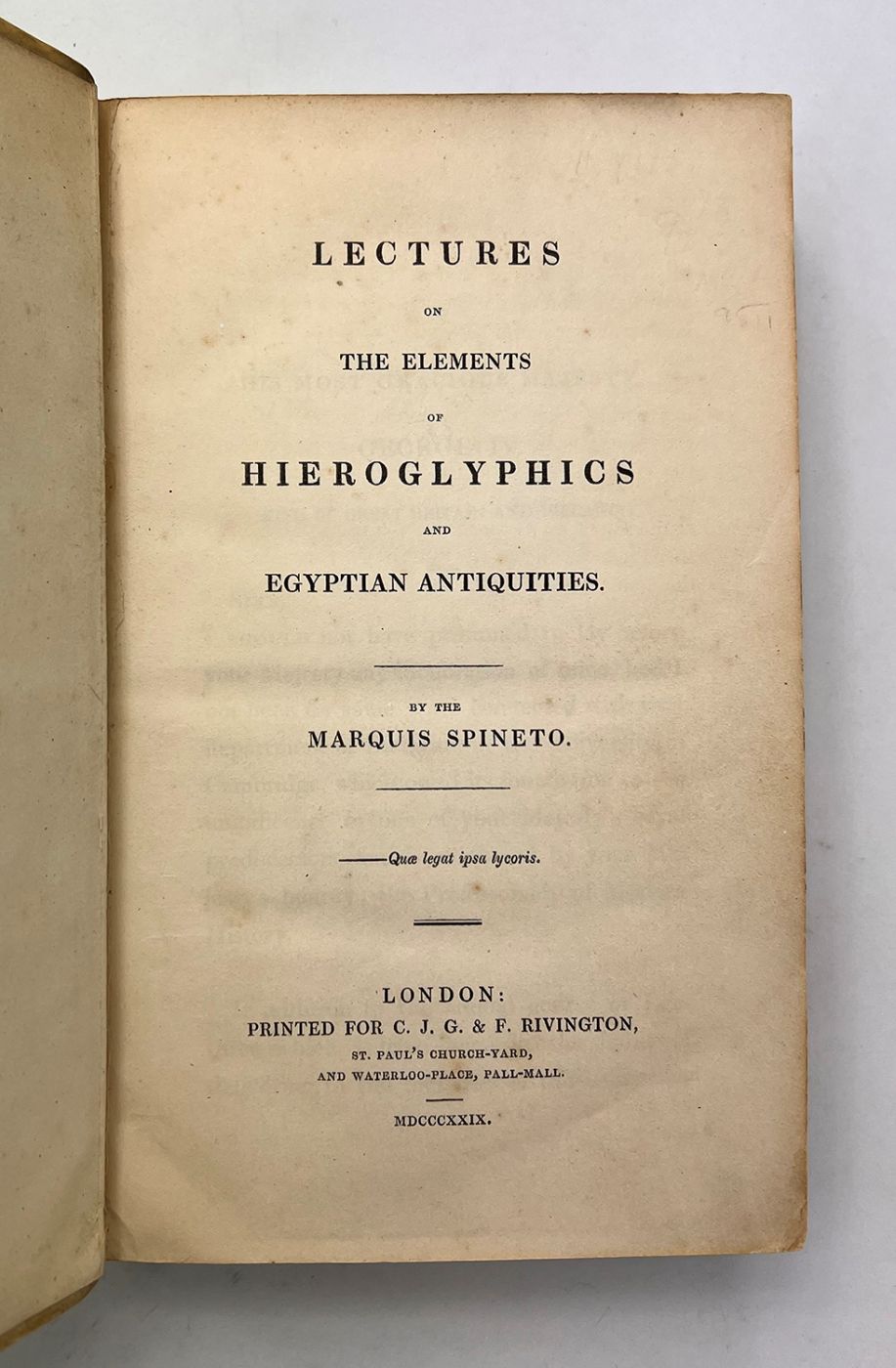 LECTURES ON ELEMENTS OF HIEROGLYPHICS AND EGYPTIAN ANTIQUITIES. -  image 4