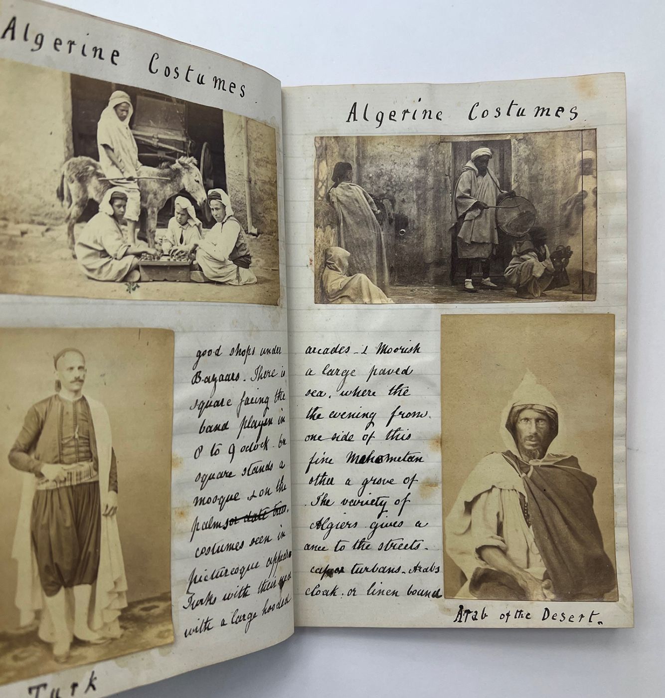 MANUSCRIPT TRAVEL DIARY CHARTING A WOMAN'S VOYAGE FROM PLYMOUTH TO GIBRALTAR, ALGERIA, MOROCCO AND ITALY -  image 1