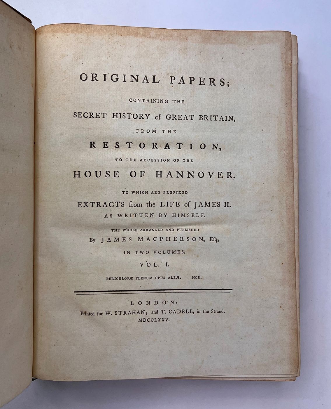ORIGINAL PAPERS; CONTAINING THE SECRET HISTORY OF GREAT BRITAIN, FROM THE RESTORATION, TO THE ACCESSION OF THE HOUSE OF HANNOVER. -  image 4