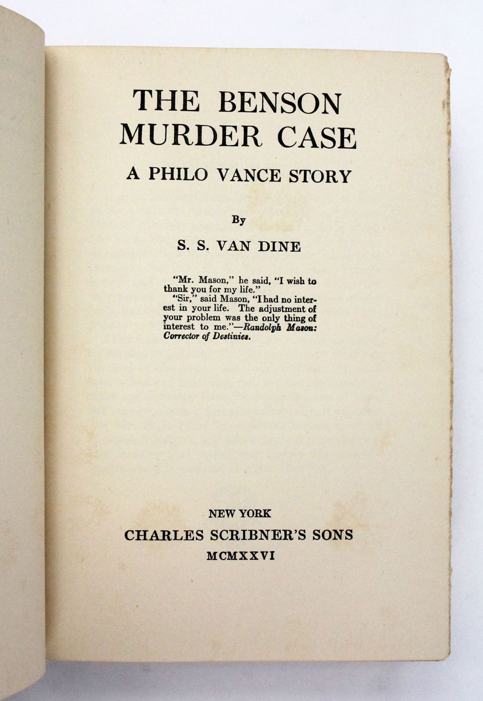THE BENSON MURDER CASE -  image 6