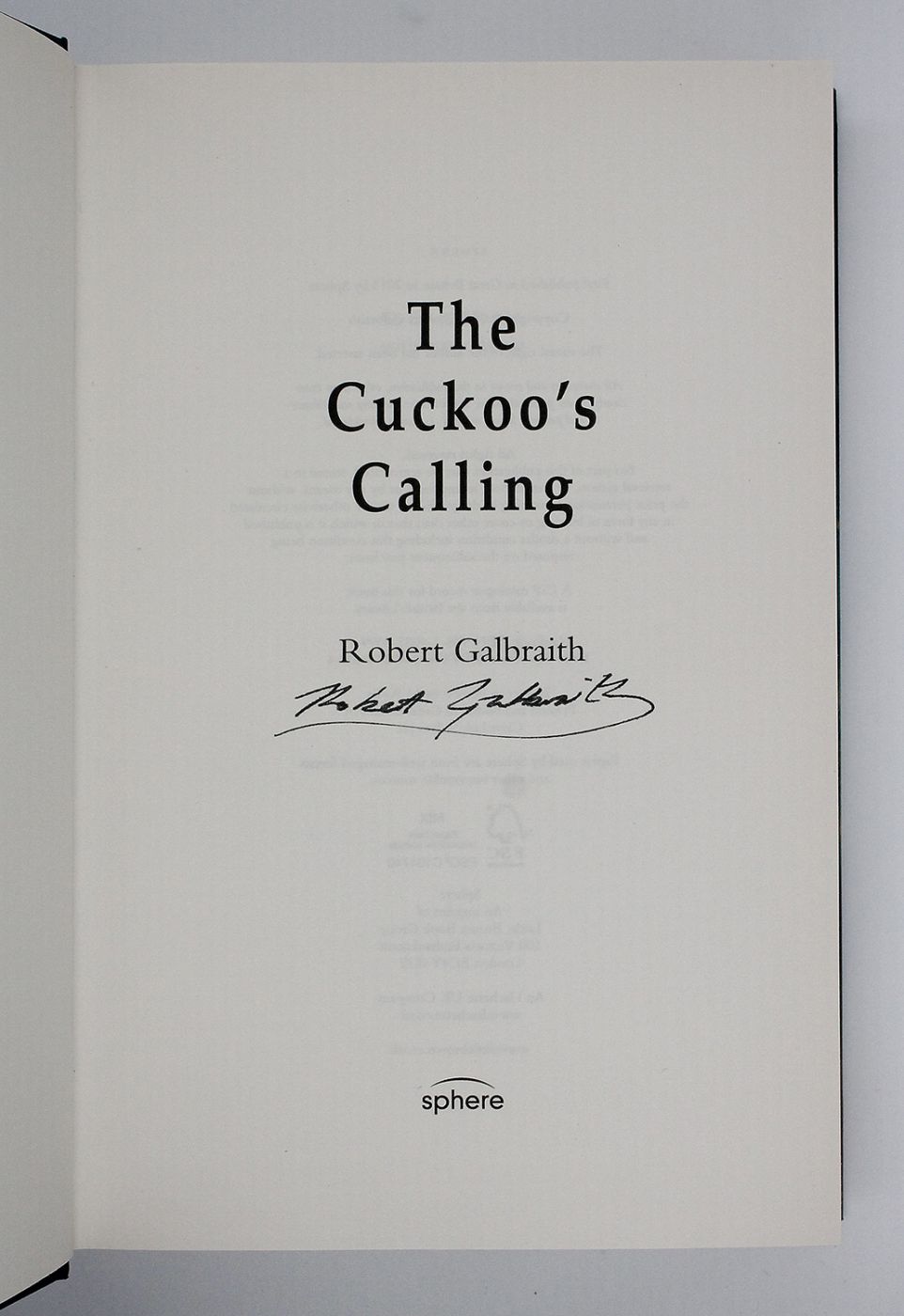 THE CUCKOO'S CALLING -  image 4
