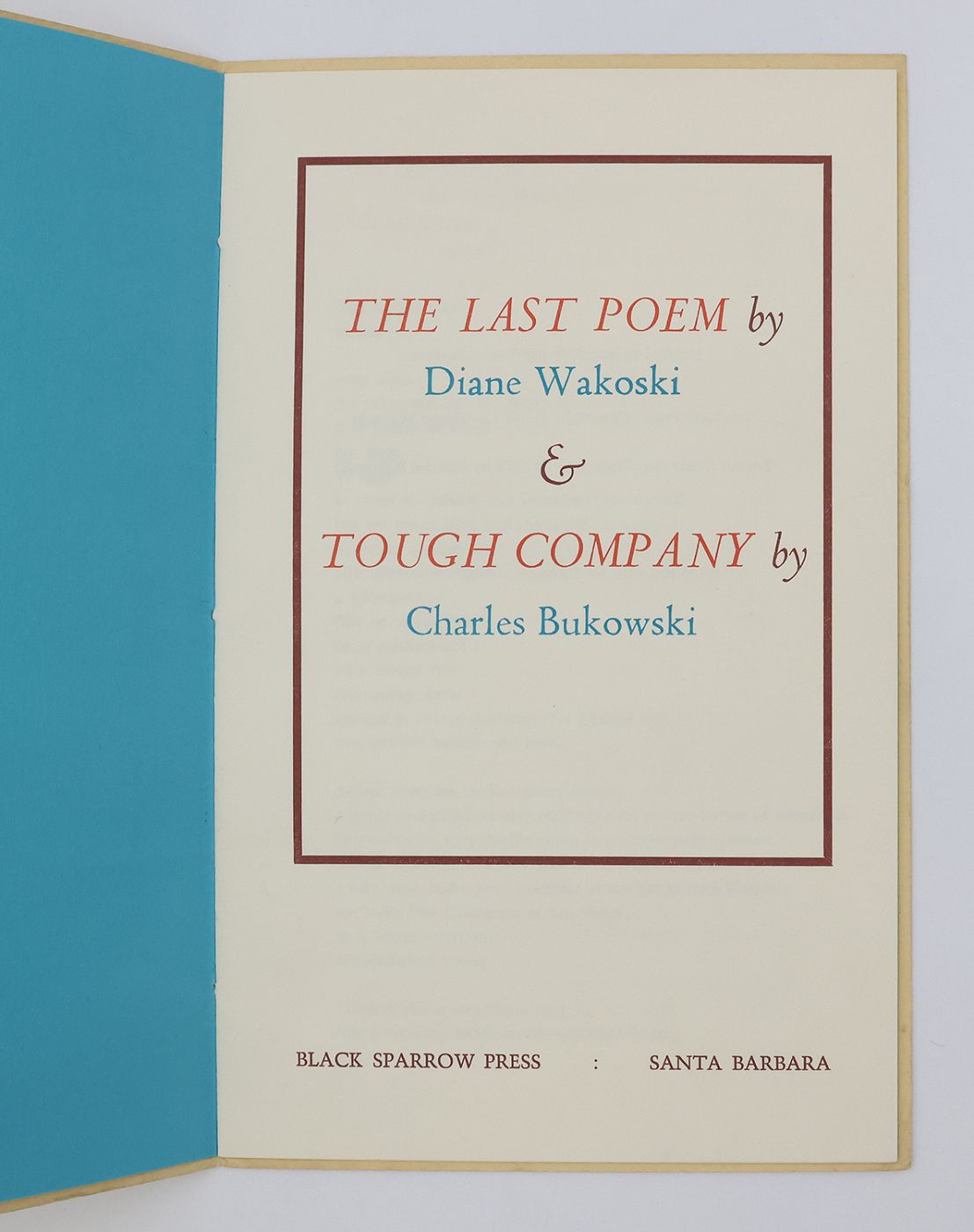 THE LAST POEM & TOUGH COMPANY -  image 2